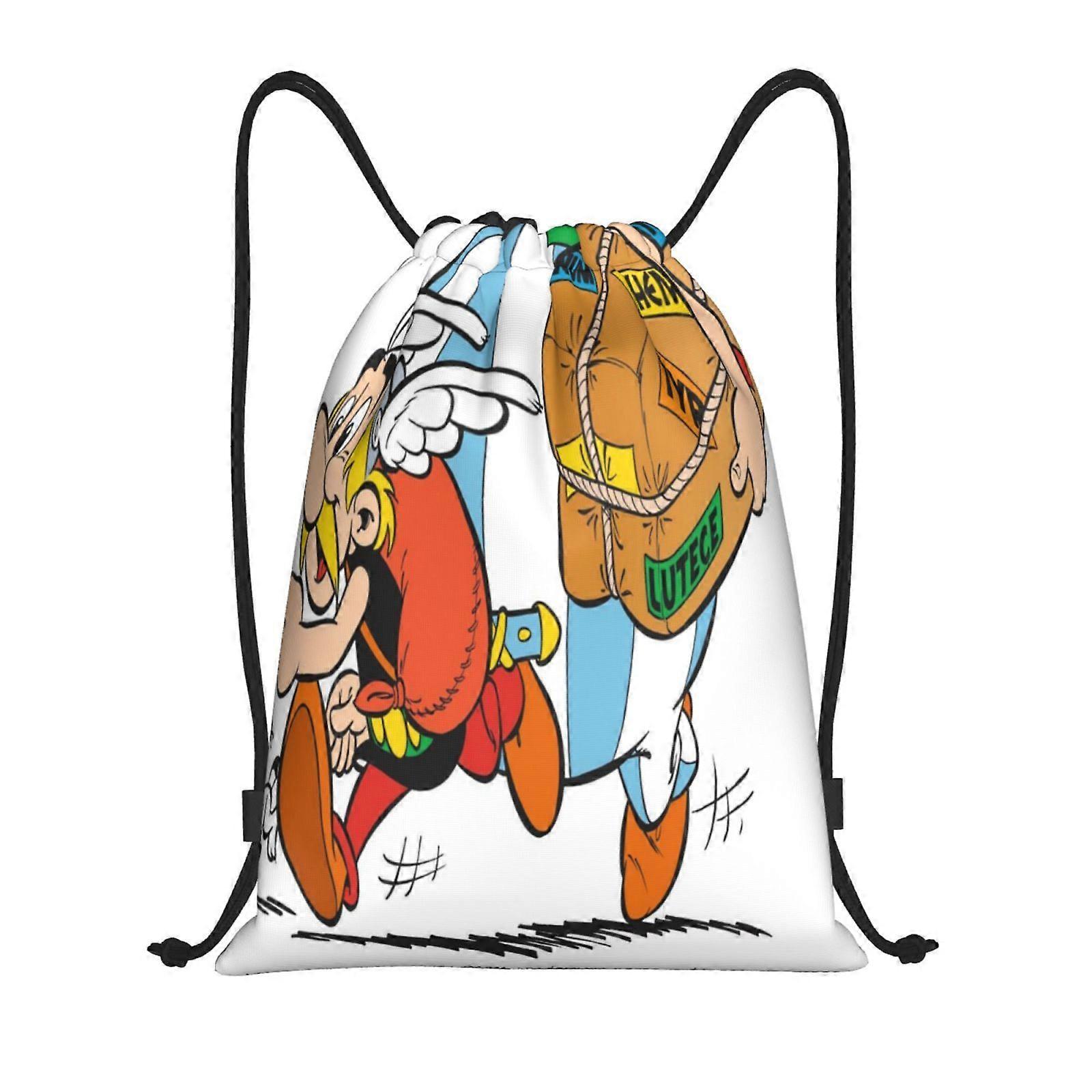 e30 Gaul Hero Asterix Canvas double shoulder backpack easy to clean and carry, suitable for any outing f30