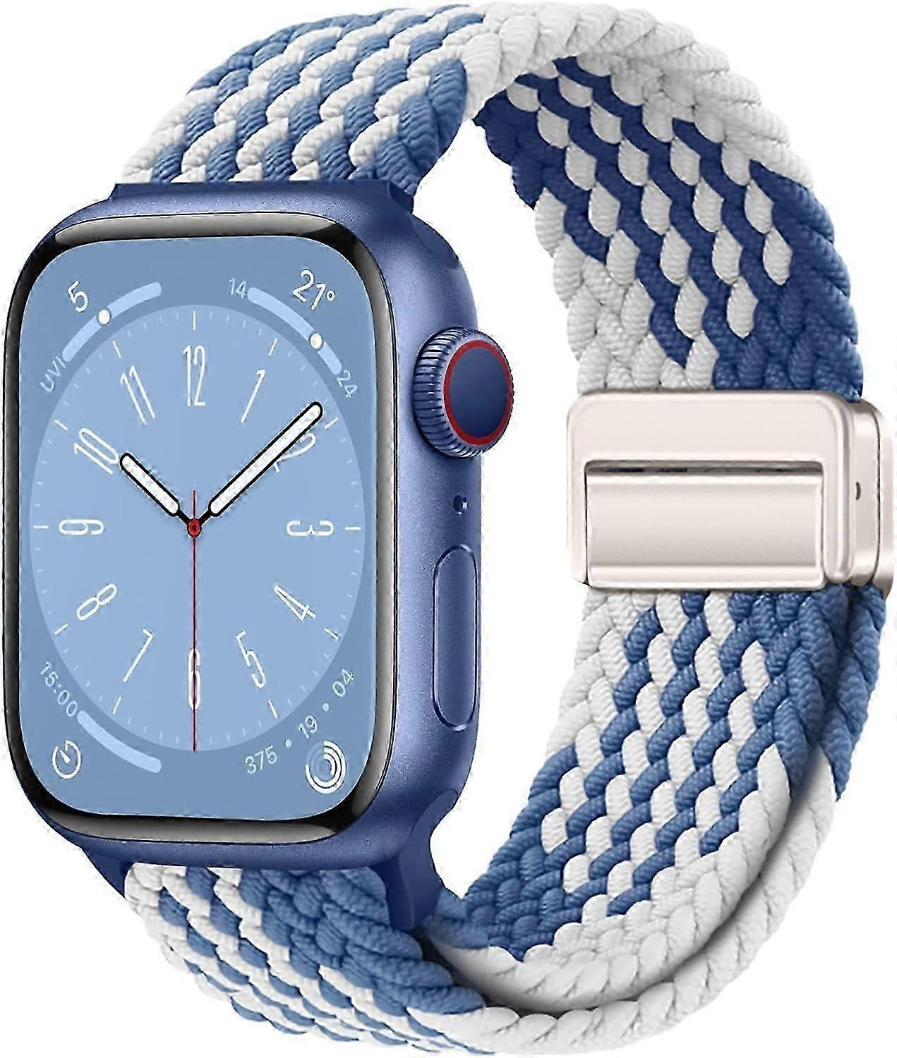 Sport Solo Loop Compatible with Apple Watch Band 42mm 44mm 45mm 49mm for Women Men,Adjustable Magnetic Stretchy SE 9 8 7 6 5 4 3 Ultra 2