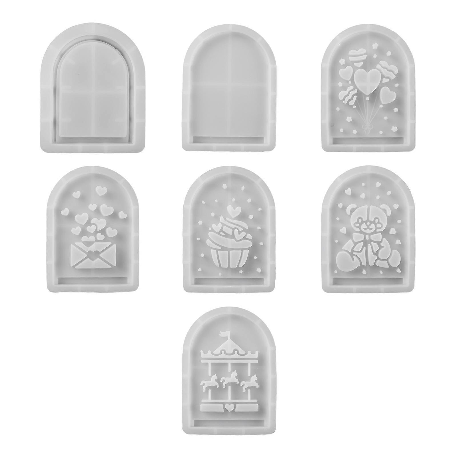 Set of 7 Versatile Silhouettes Silicone Mold Kit Perfect For DIY Enthusiasts Creating Resin And Gypsum Artworks