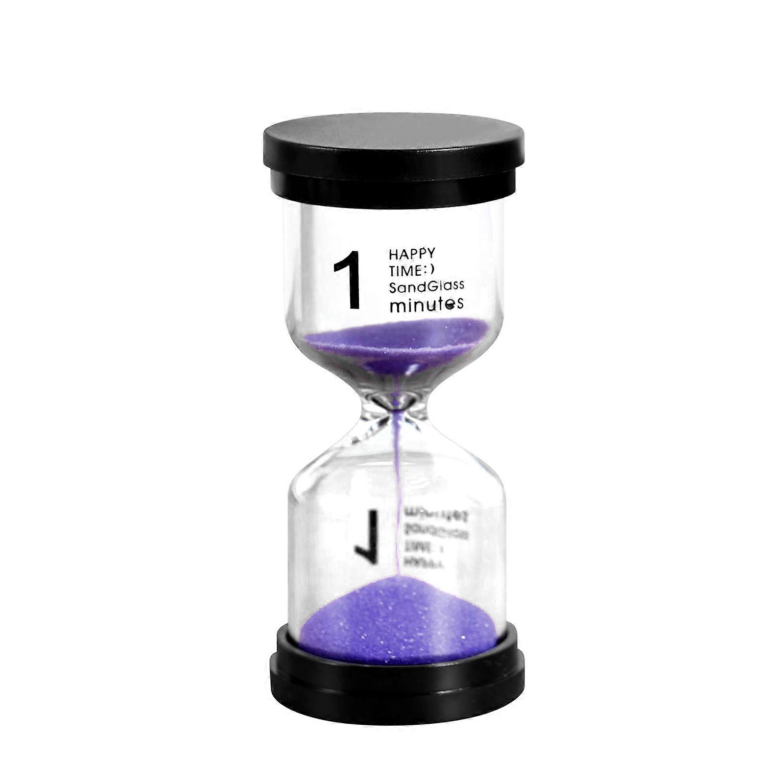 6 Pack Sand Timers Assorted Colours Random Transparent Glass Plastic Caps 1 3 5 10 15 30 Minutes Durable Functional Gift For Time