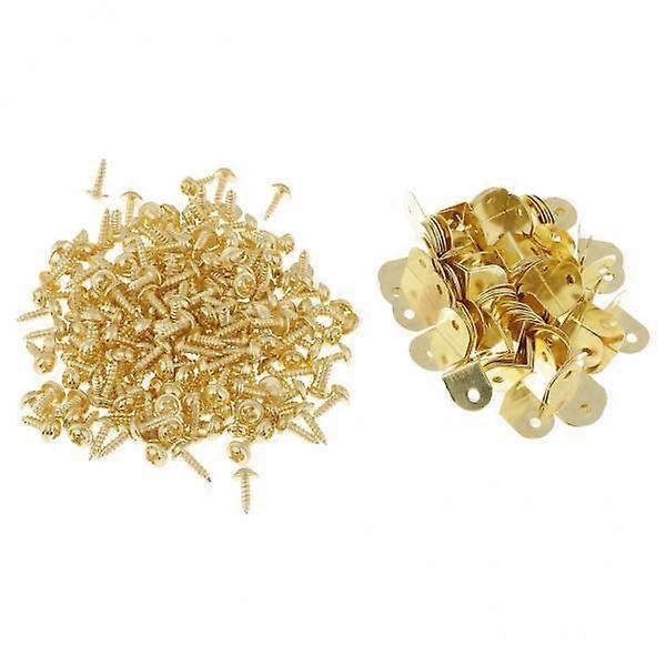 2X 100Pcs Stainless Angle Bracket Small L Shape Corner Repair Braces 12 x 12 mm