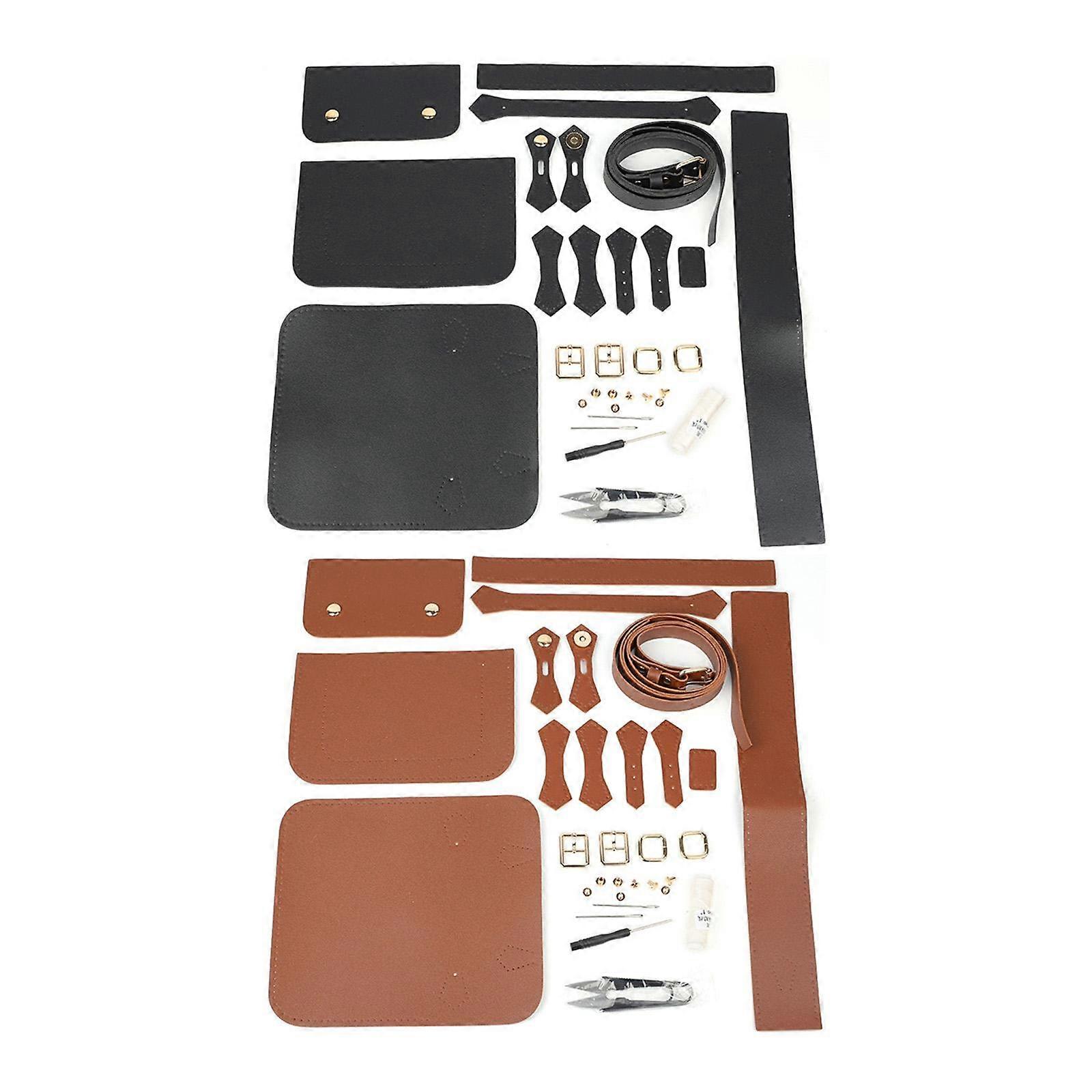 2 Set Precut Leather Shoulder Bag Making Tools Kit Handbag Accessories