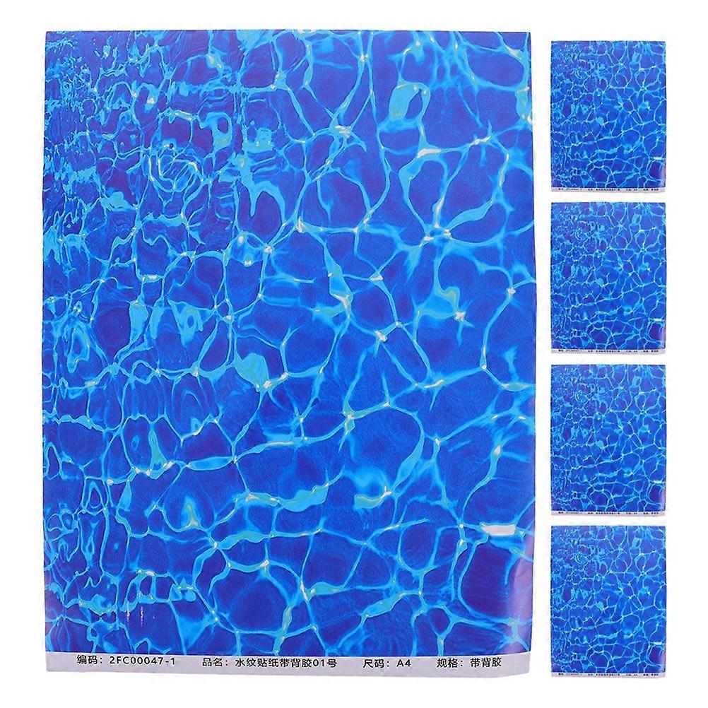 5pcs Diy Handcraft Simulation Water Ripple Paper For Outdoor Micro Landscape Model Ideal For Sand Table And Building Model Decoration