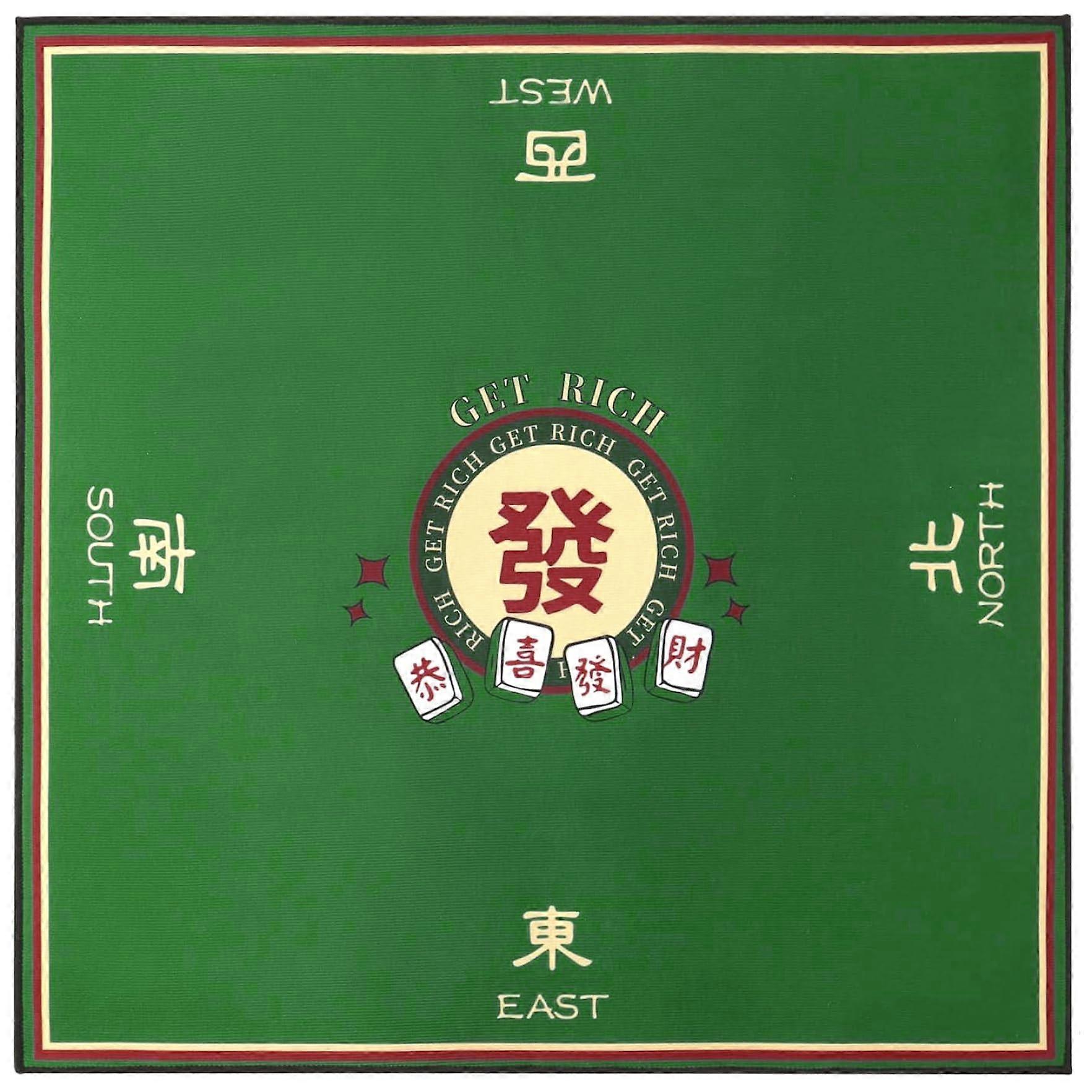Mahjong Mat 32x32 Inch Non Slip Noise Reduction Roll-Up Table Cover For Mahjong, Poker, Card, Board And Tile Games