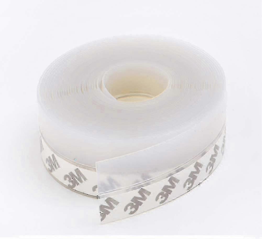 10m Transparent Silicone Door Seal, Windproof Dustproof Bottom Strip