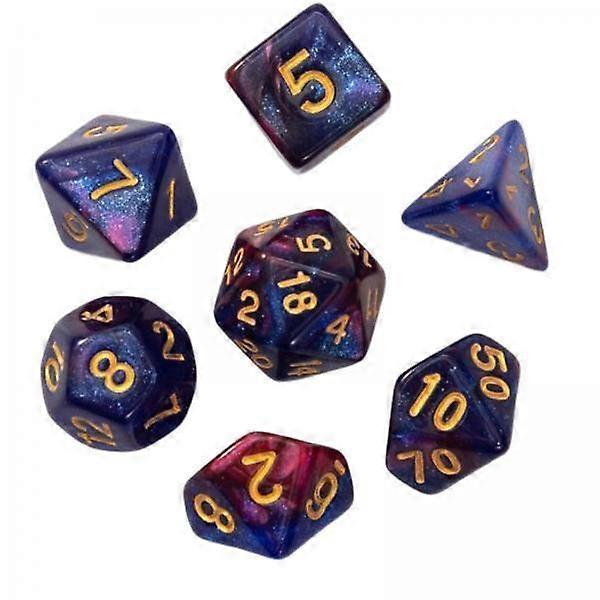 4x 7Pcs Multi Sided Dices, Acrylic Dices Entertainment Toys, D4-d20 Polyhedral
