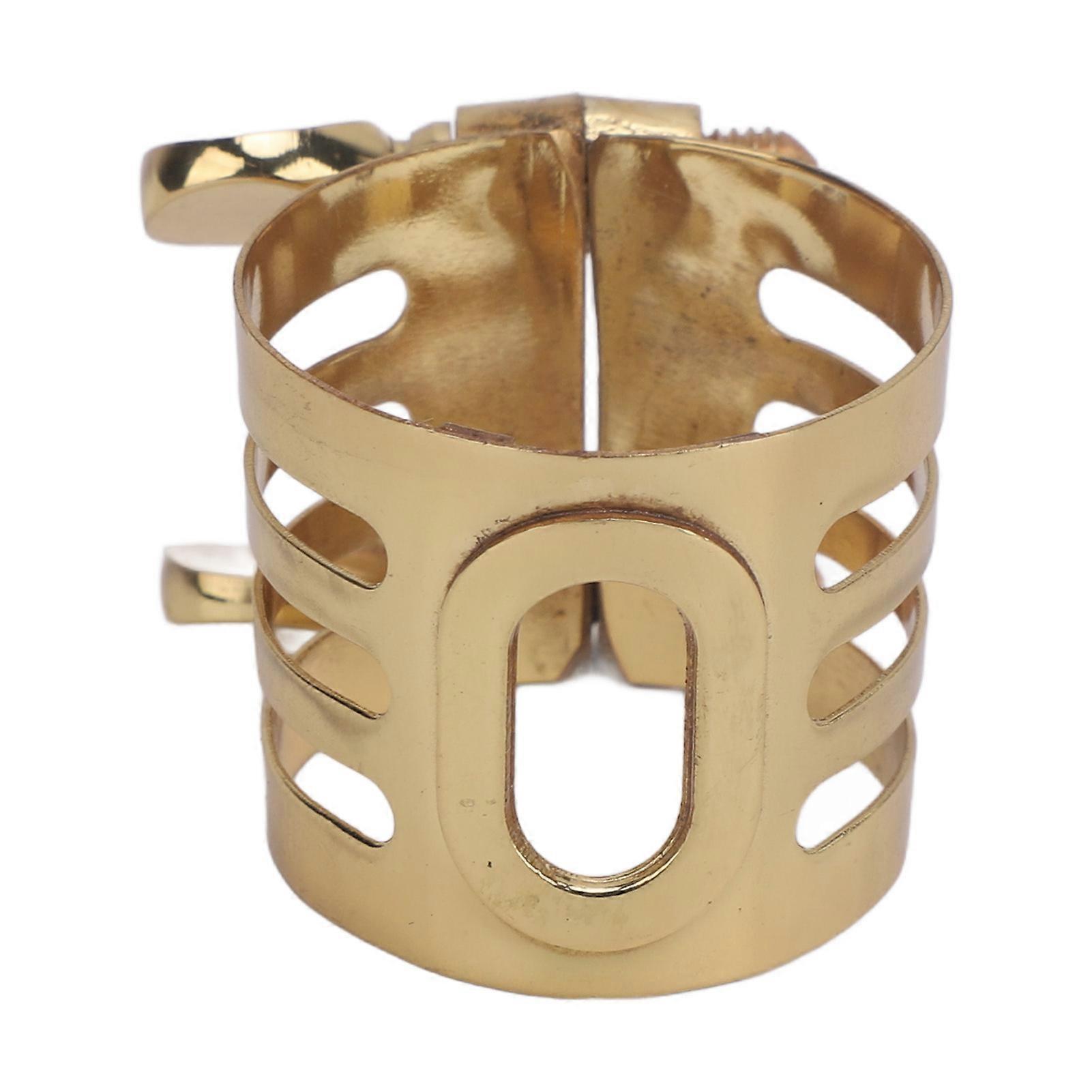 Alto Saxophone Mouthpiece Ligature Brass Gold Double Screws Alto Sax Ligature Fastener for Replacement