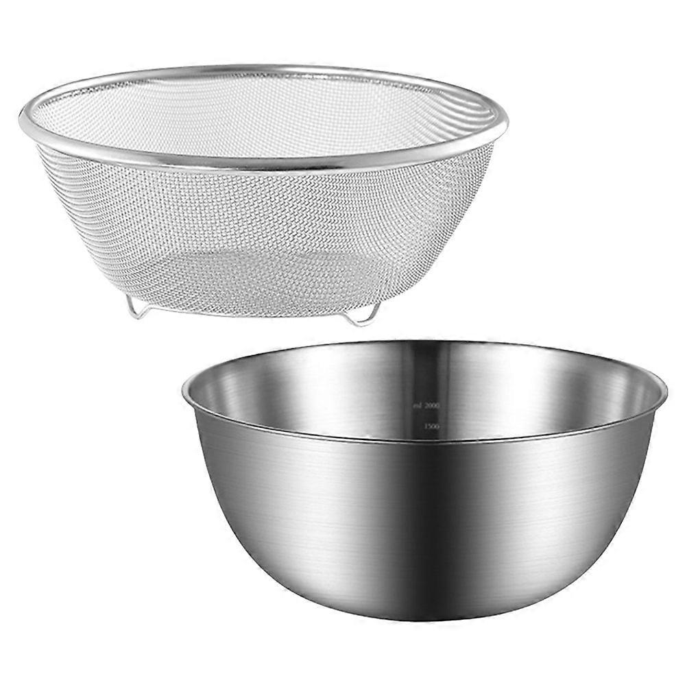 Stainless Steel Strainer for Kitchen Use with Versatile Food Cleaning Capability