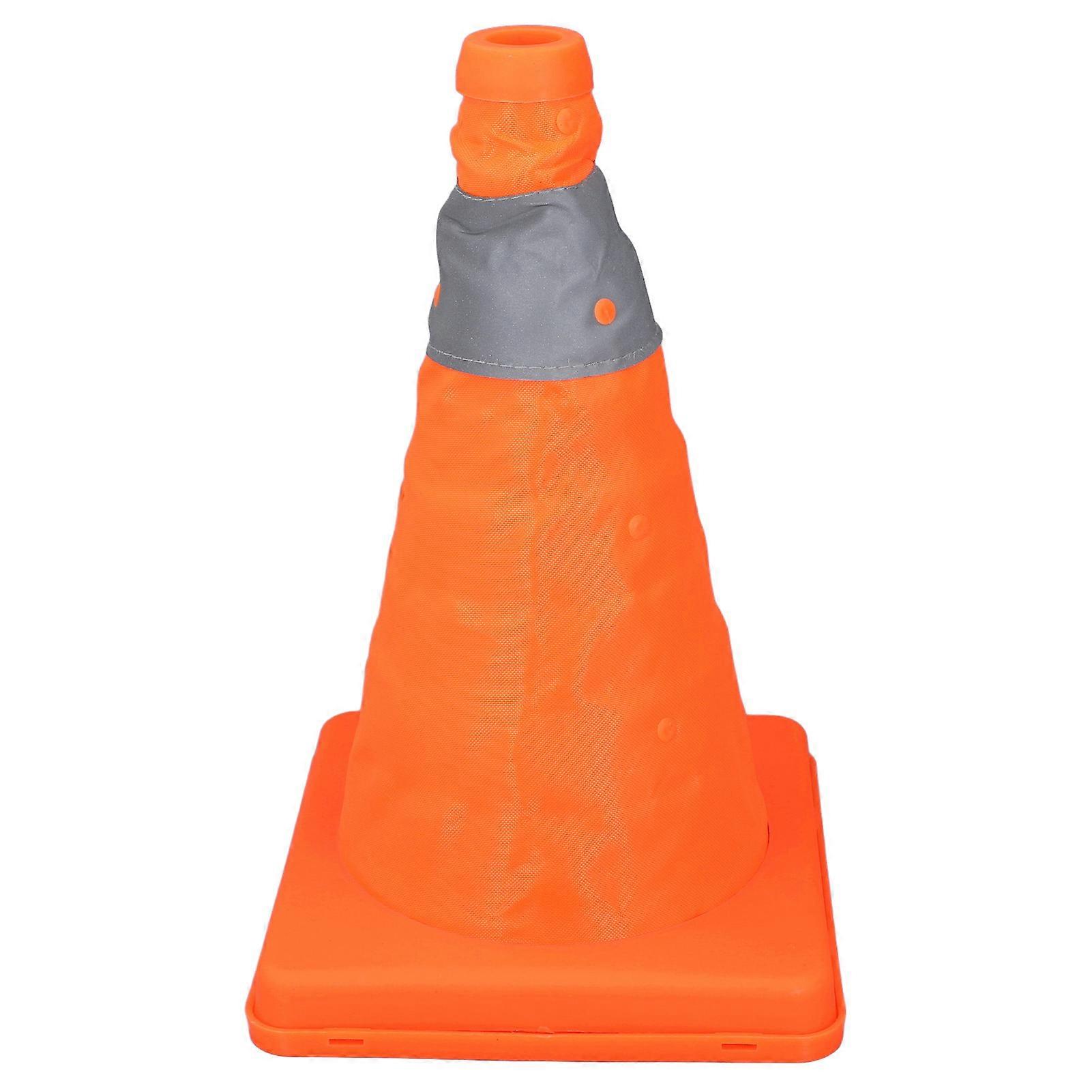 4PCS Construction Traffic Safety Cone 30CM Foldable Multi Purpose Orange Pop Up Cone with Reflective Collars