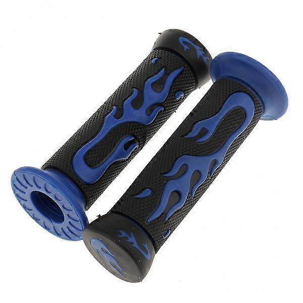 3-4pack Universal 7/8'' Motorcycle Scooter Handlebar Hand Grips Rubber Blue