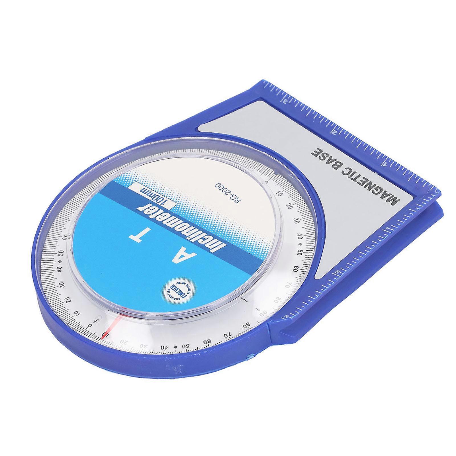 4x90 Degree Angle Finder ABS Plastic Magnetic Base Inclinometer Protractor Angle Measuring Locator Tool 