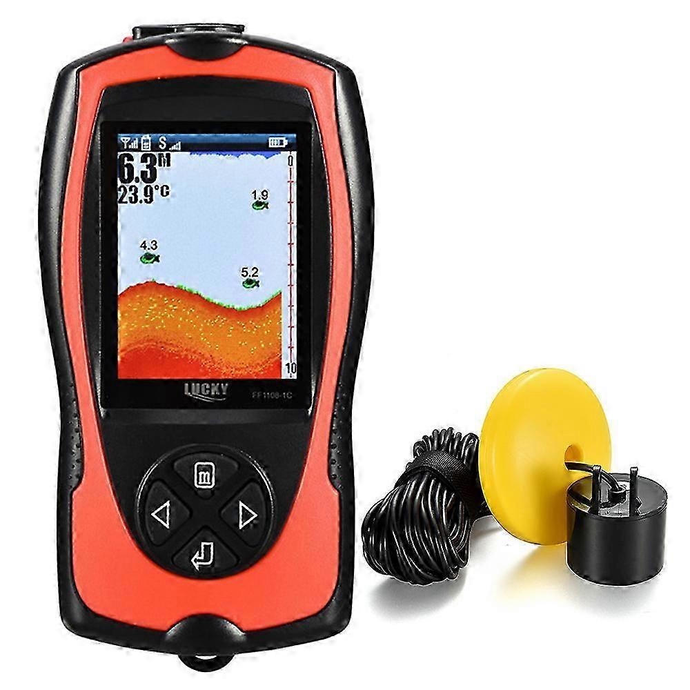 LUCKY FF1108-1CT Sondeur de poisson portable 100M/300FT de profondeur avec alarme de poisson et détecteur filaire