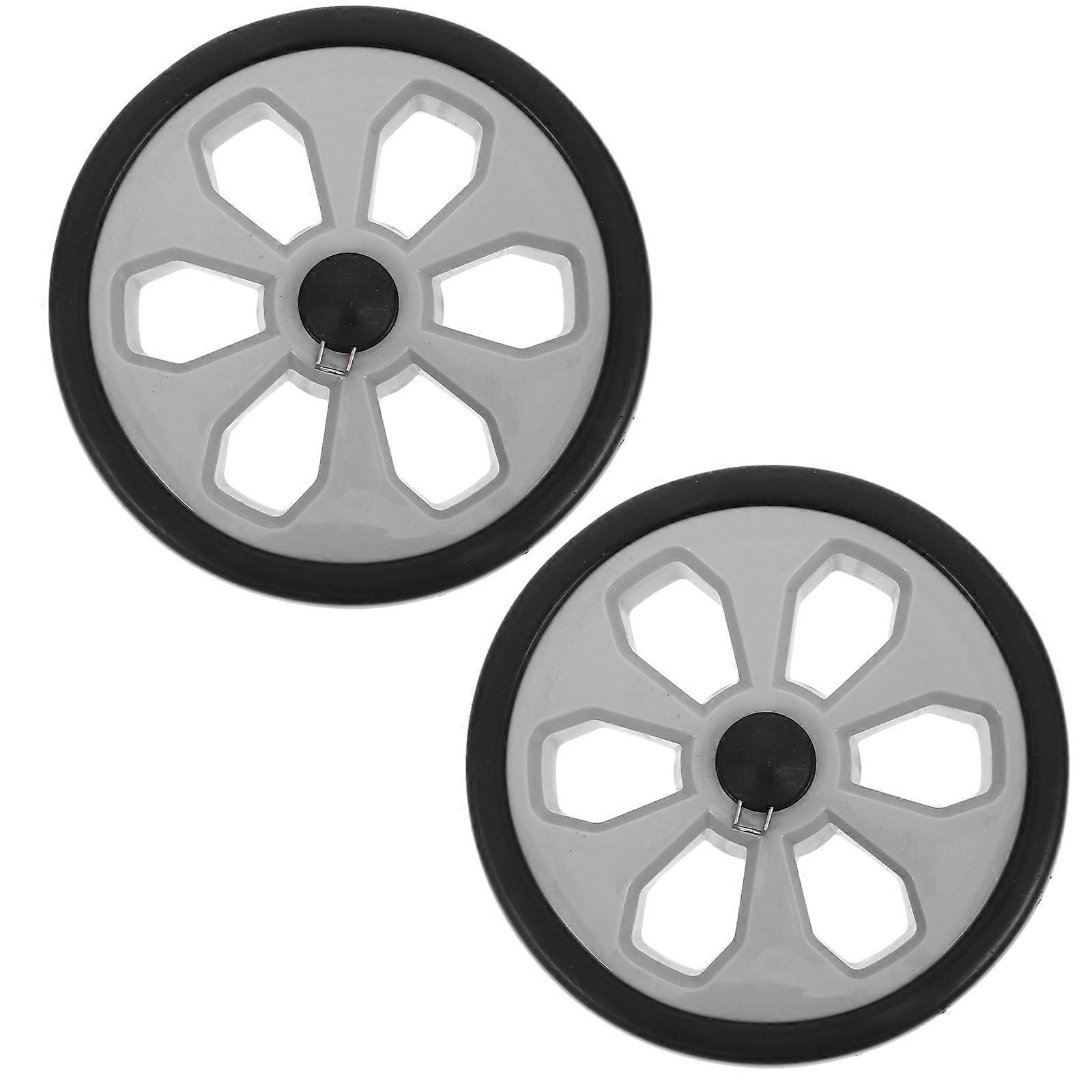 2pcs Heavy Duty Replacement Wheels for Shopping Carts, Smooth Rolling Trolley Wheels for Grocery & Utility Carts, All Weather Floor Protection