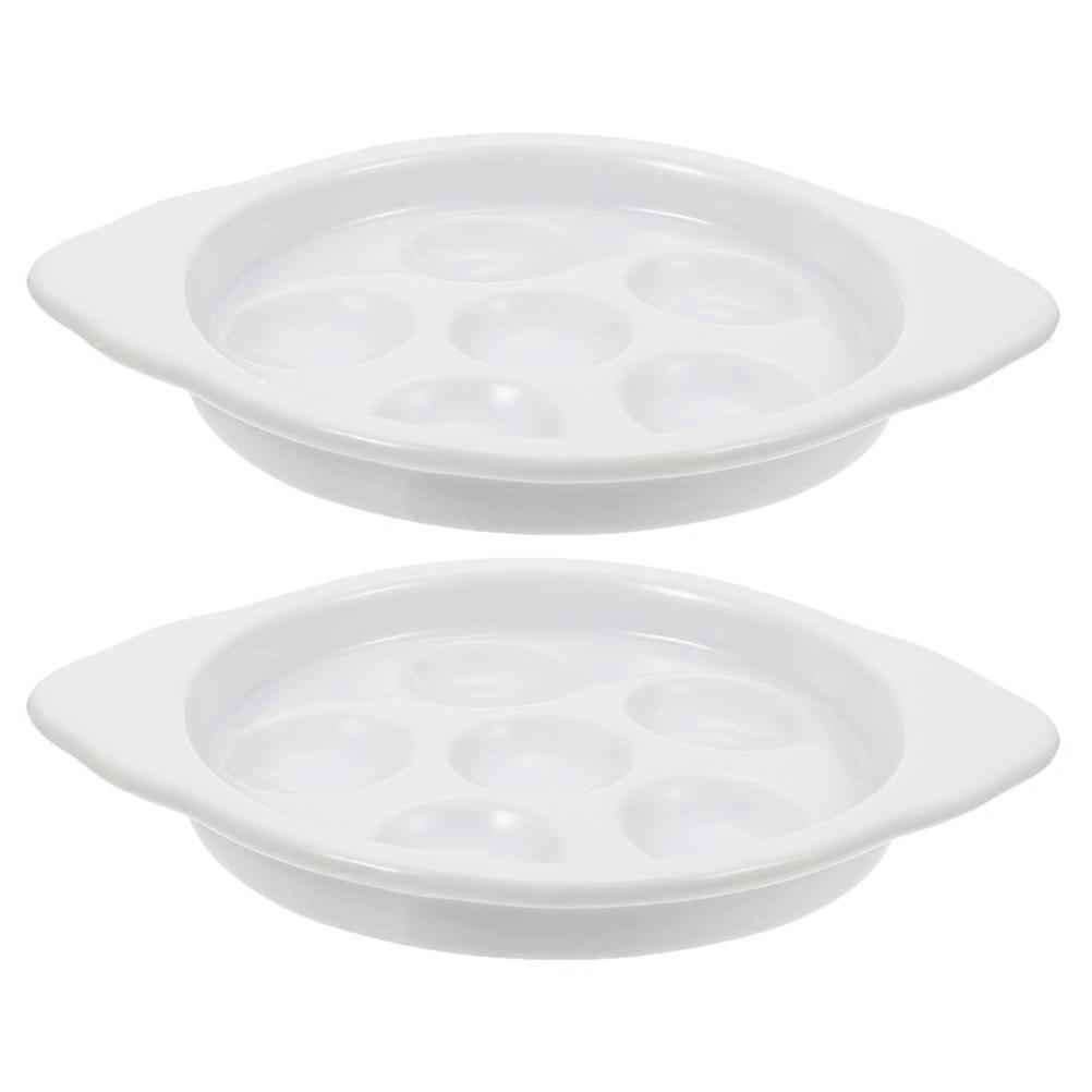 Ceramic Escargot Baking Pan, Elegant Design, Suitable for Various Seafood