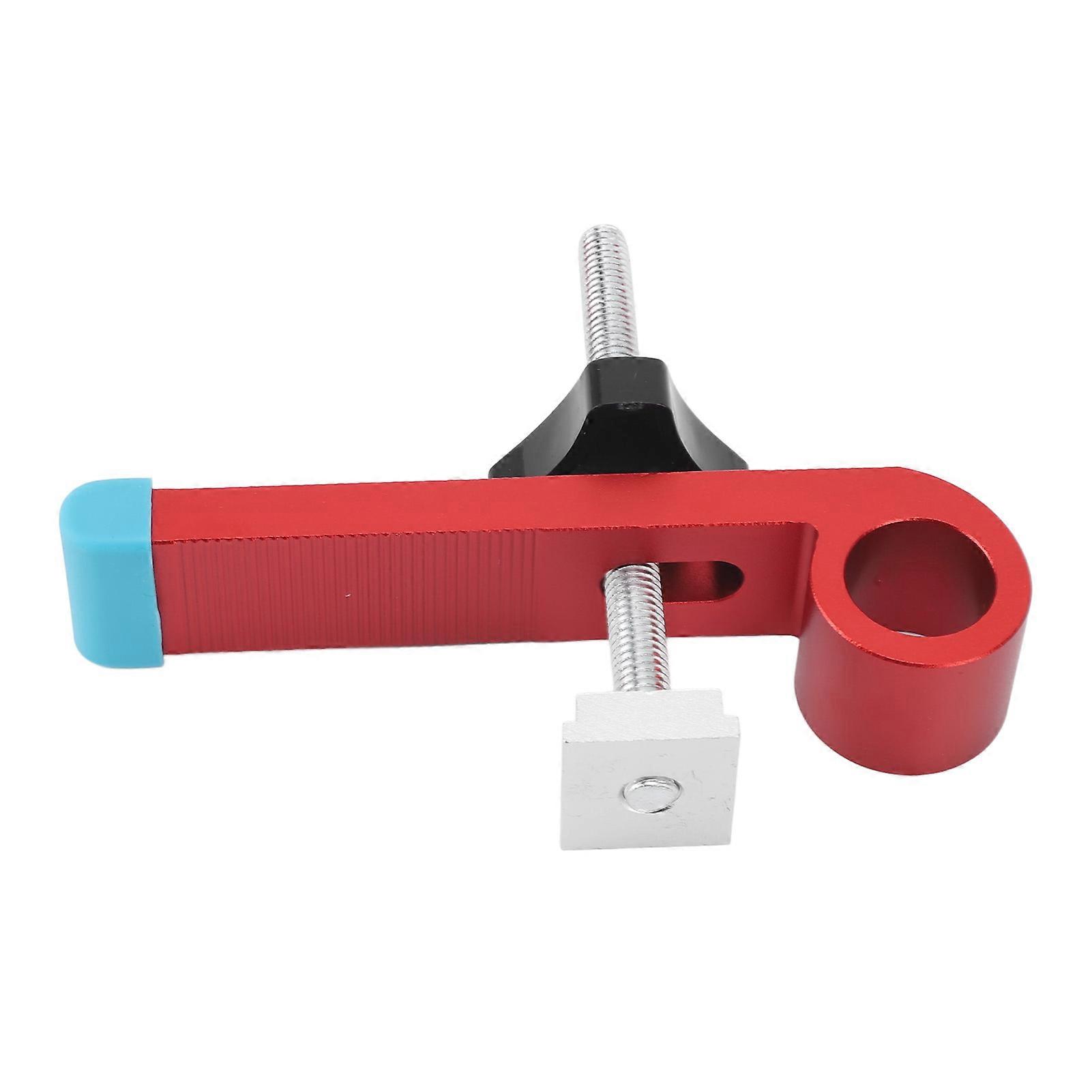 T Track Hold Down Clamps Kit Aluminum Alloy Woodworking T Track Clamp Tool Easy To Install Red 