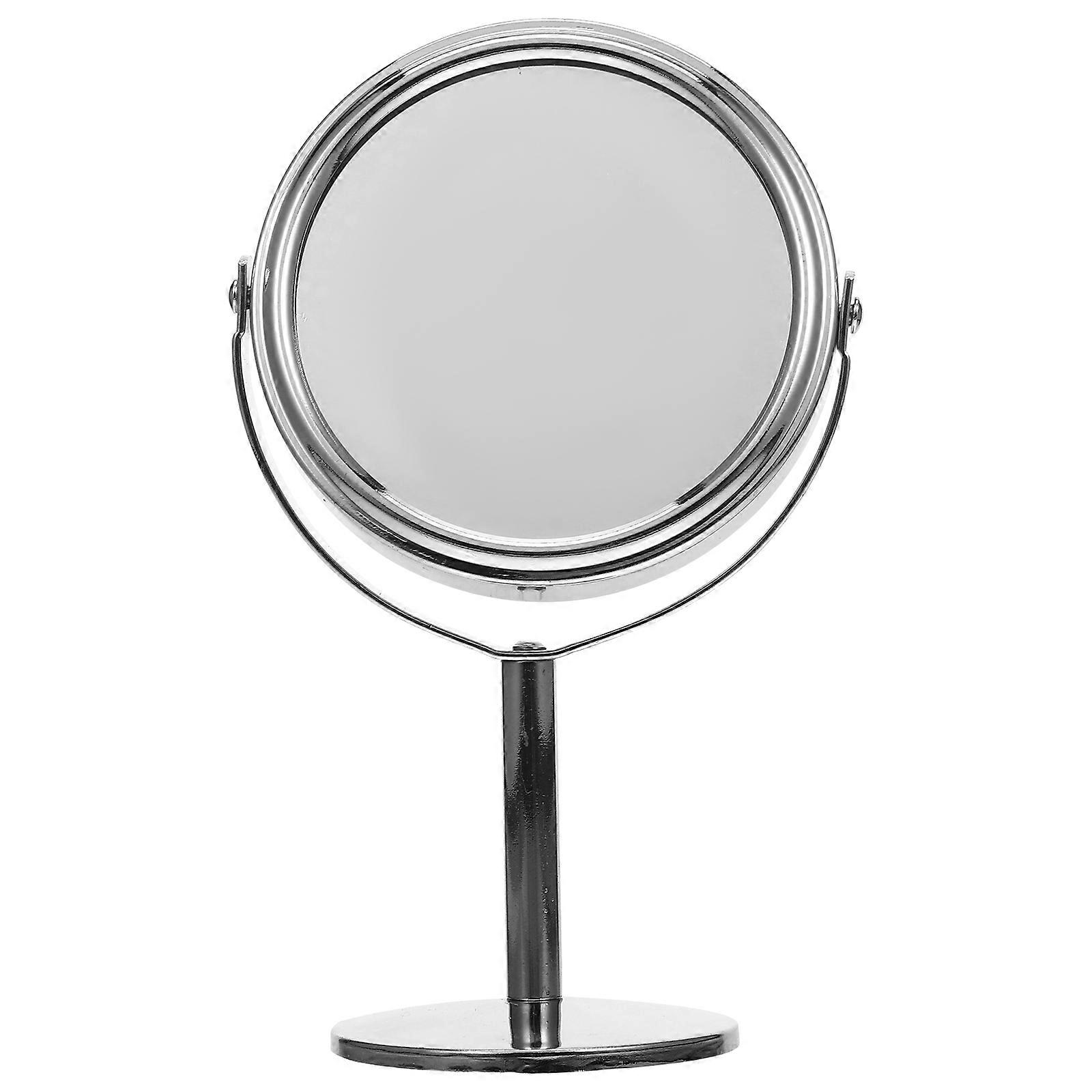 Miroir de maquillage de table double face à 360 ° avec grossissement HD et base rotative pour une utilisation portable