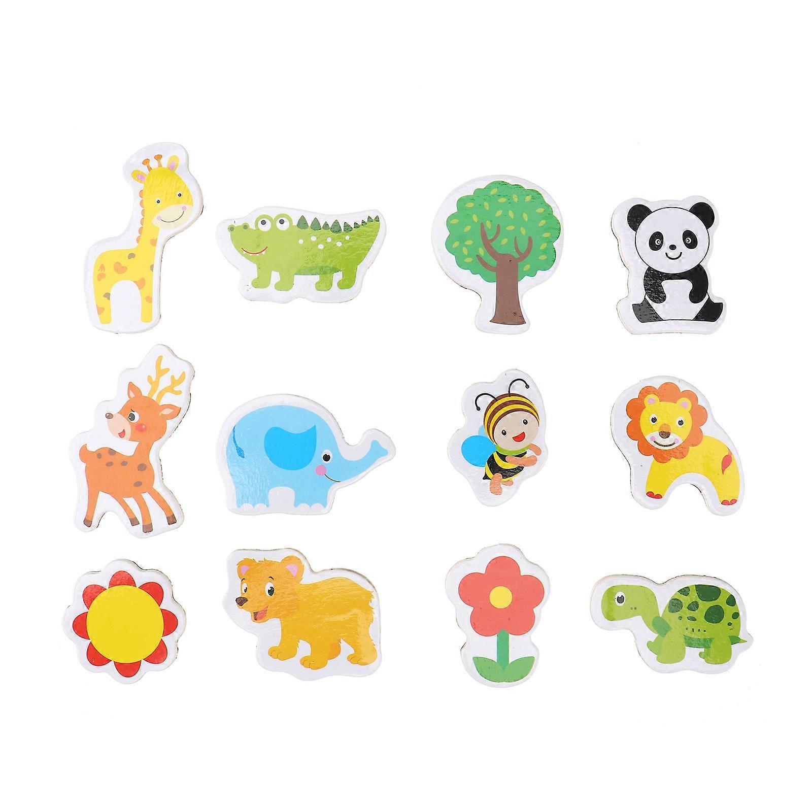 Wooden Magnets in Animal Styles, Suitable for Various Iron Surfaces