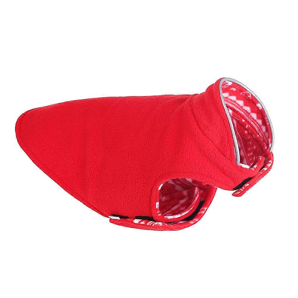 Red Polar Fleece Dog Christmas Costume for Small Breeds with Comfortable Fit and Workmanship