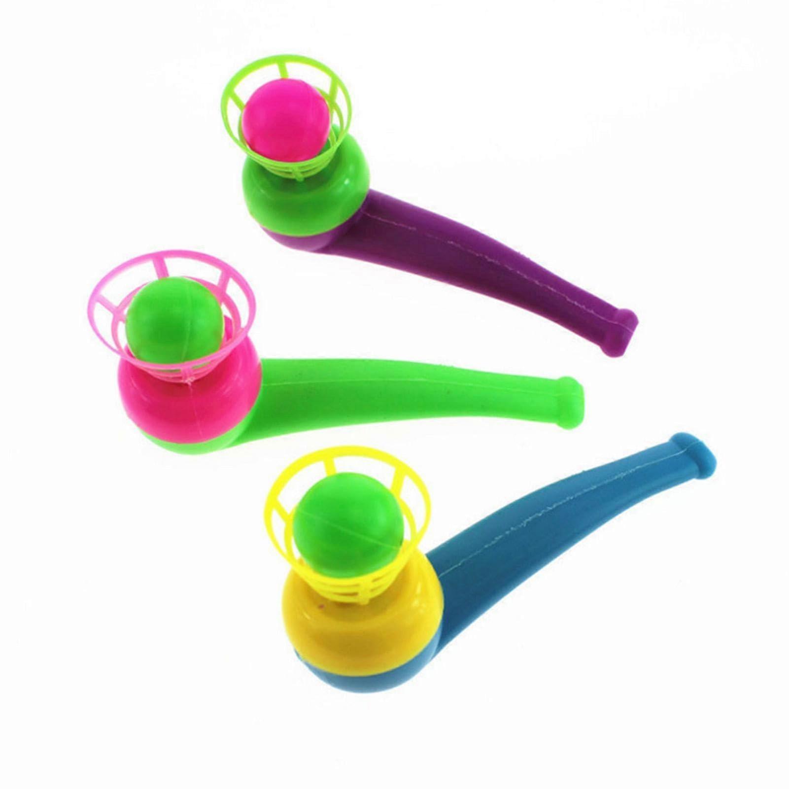 Pipe Ball Toy for Children Floating Blow Pipe Balls Balancing Game Random Color Fun Party Accessory Goodie Bag Stuffer