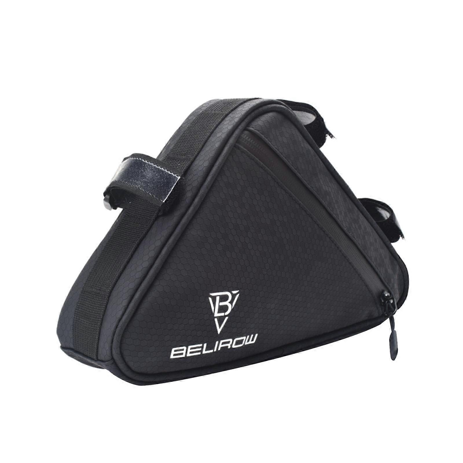 Bicycle Frame Bag Black Triangle Storage Bag for Mountain Bikes, Durable Saddle Bag, Compatible with Various Models