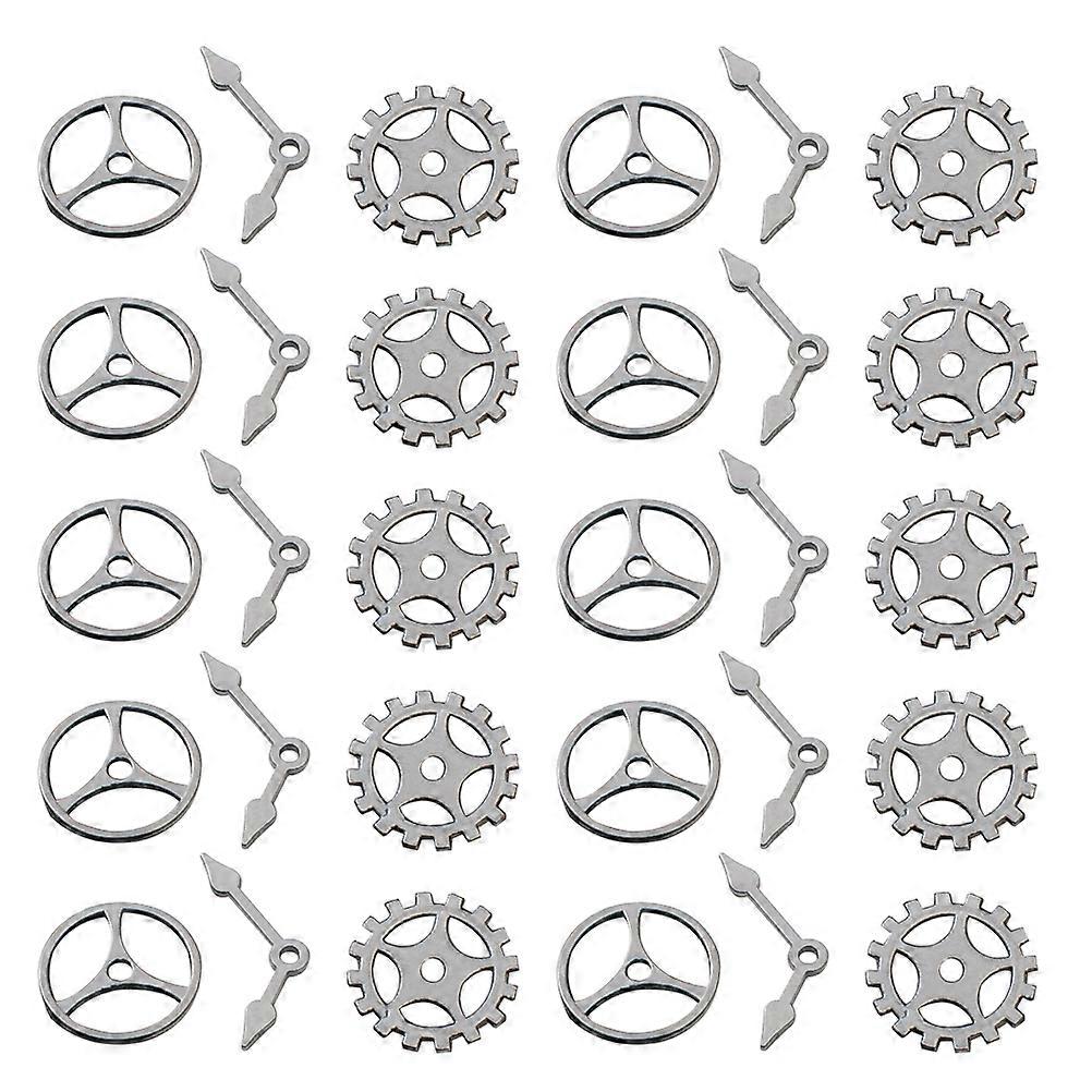 Mixed Pendant Charms Clock Gear Design Decorations Diy Jewelry Making Supplies For Cosplay Style Costume M 15 X 3 X 10cm 1Pack
