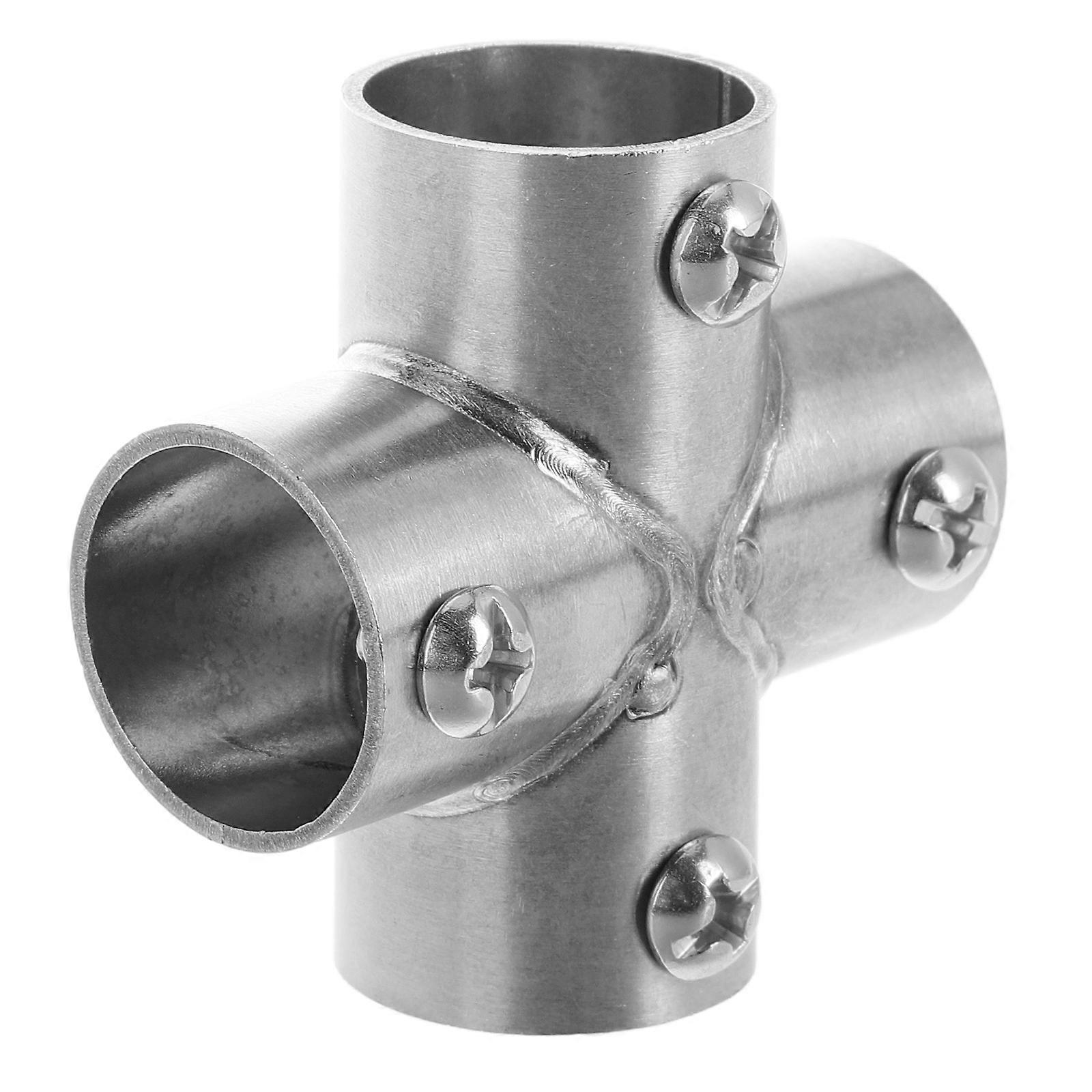 Structural Pipe Connectors Square Shape Stainless Steel For Diy Projects And Baby Gate Installation 1Pack