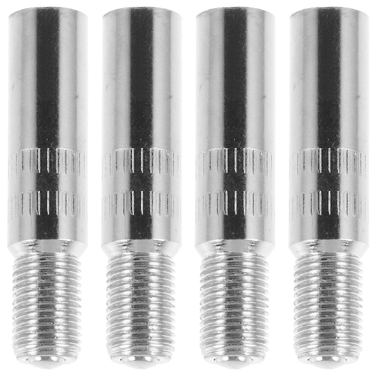 Valve Stem Extension Car Tire Valves Vehicle Maintenance Silver 4Pcs