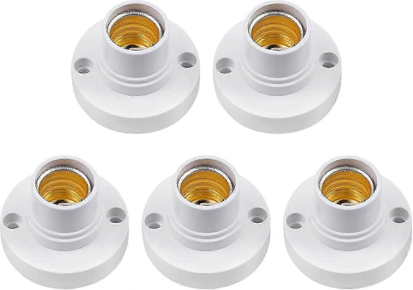 5-Pack E14 Lamp Holder Plastic Ceiling Light Bulb Socket with Edison Screw Base