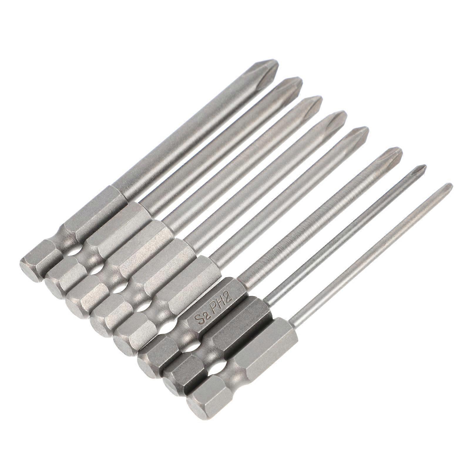 8 Piece Magnetic Screwdriver Bits Set with S2 Steel Material for Power or Manual Screwdrivers