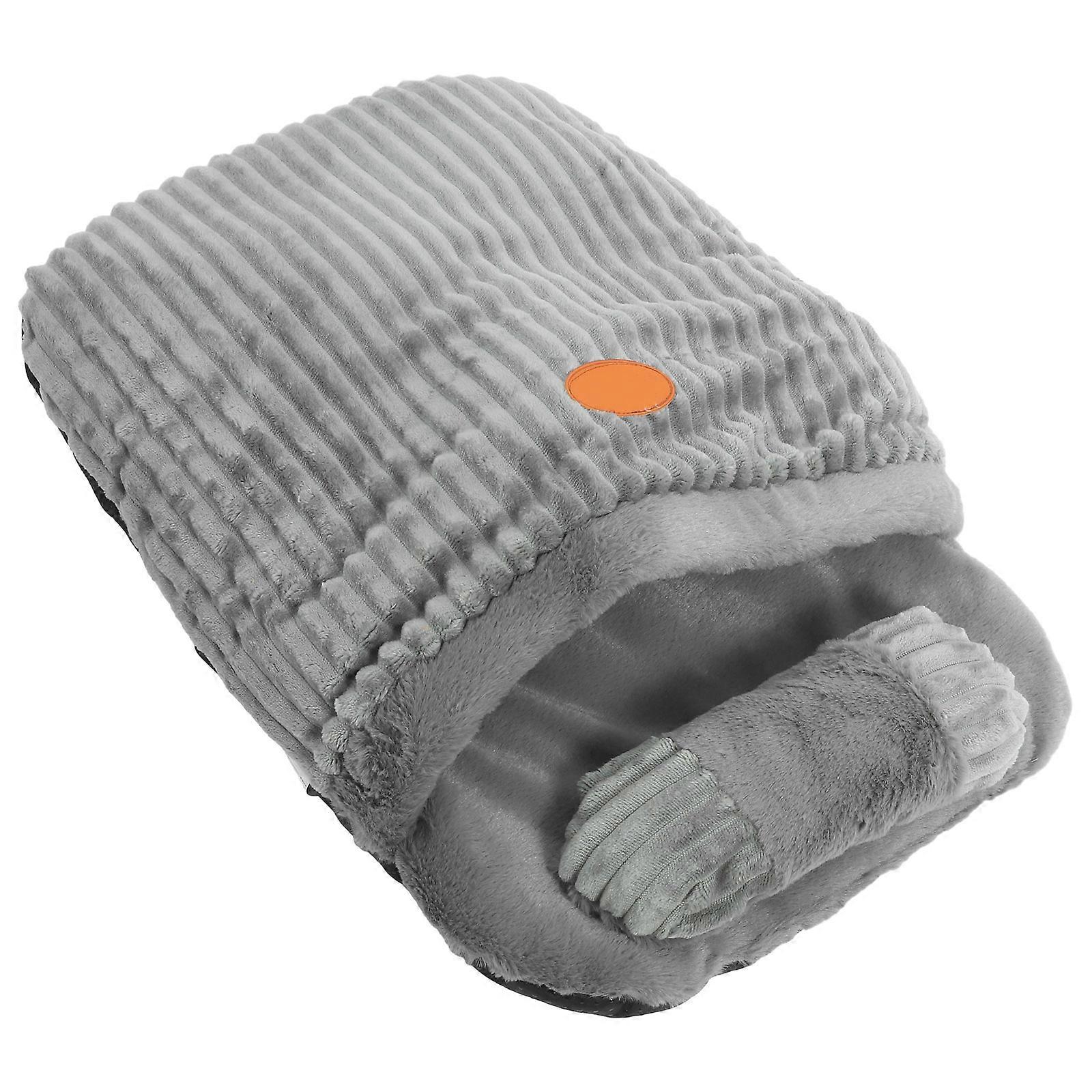 Plush Cat Warm Pet Nest Cozy Cave Bed Soft Fleece Snuggle Sack for Kitten and Dogs Indoor Use Portable