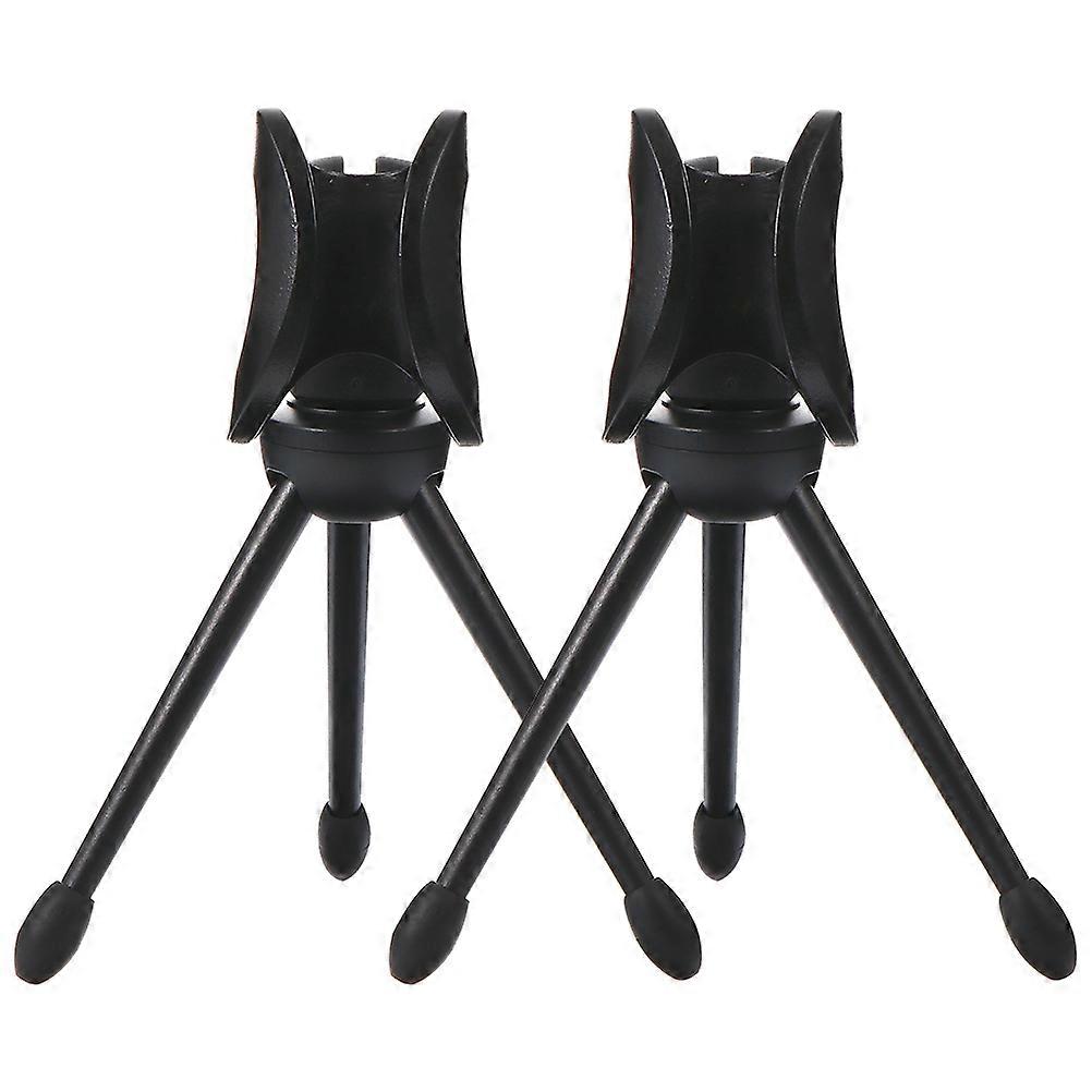 Mic Holder 2Pcs Black Plastic Universal Mic Bracket for Microphone with Stable Balance Function