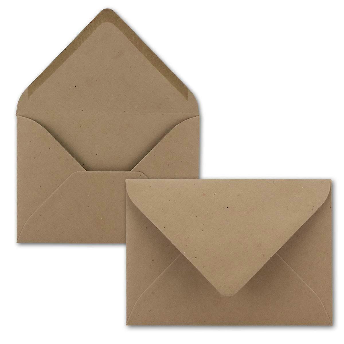 Mini Envelopes – 5.2 x 7.6 cm – with Wet Seal for Flower Greetings, Greeting Cards, Pendant and Money Gifts, 25 envelopes S30 Sand Brown
