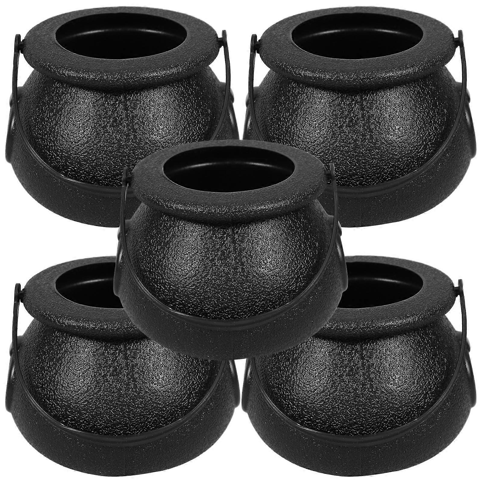Mini Halloween Cauldrons Mini Decorative Cauldrons Candy Container For Family Storing Small 5Pcs