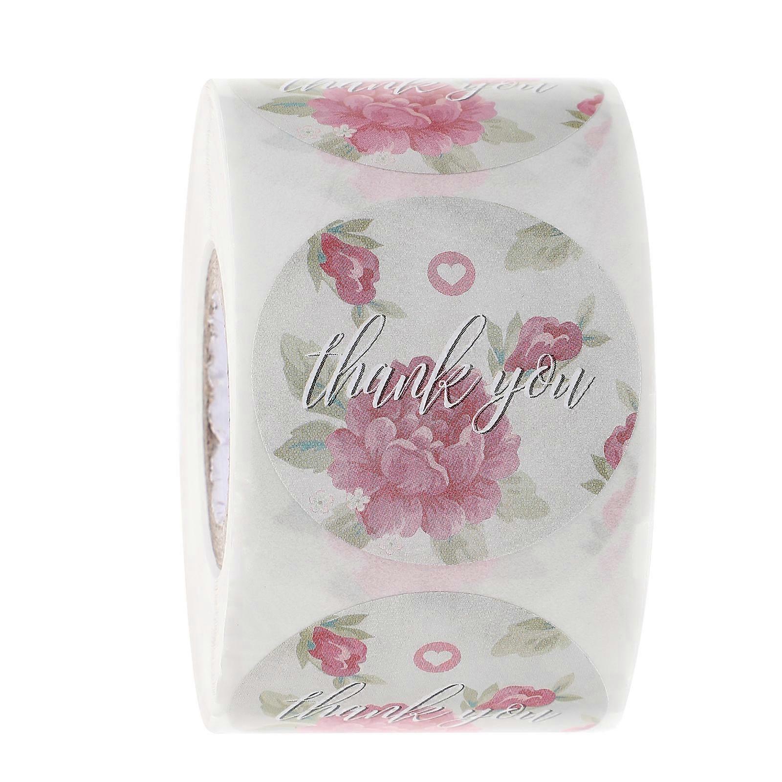 Thank You Stickers Labels Envelope Seal Sticker present Wrapping Wedding Invitations Assorted Color 6.5x6.5cm 1 Roll
