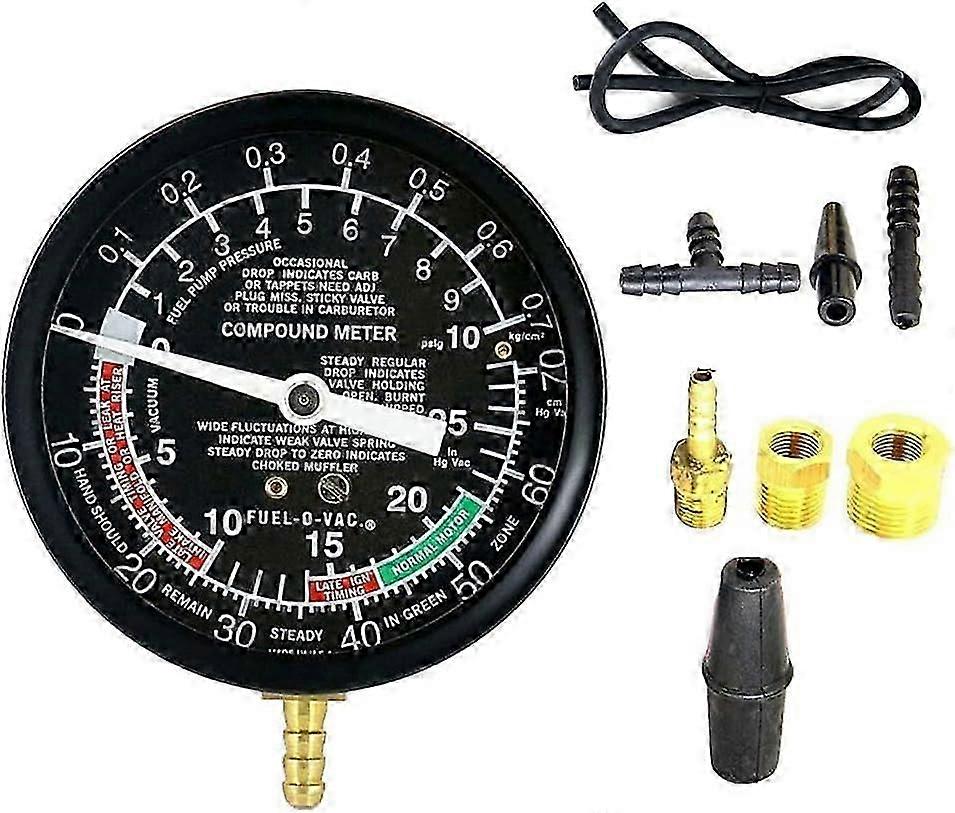 Automatisches Pumpendruck-Vakuum-Tester-Manometer - Vergaserventil-Diagnose-Test-Tool-Kit