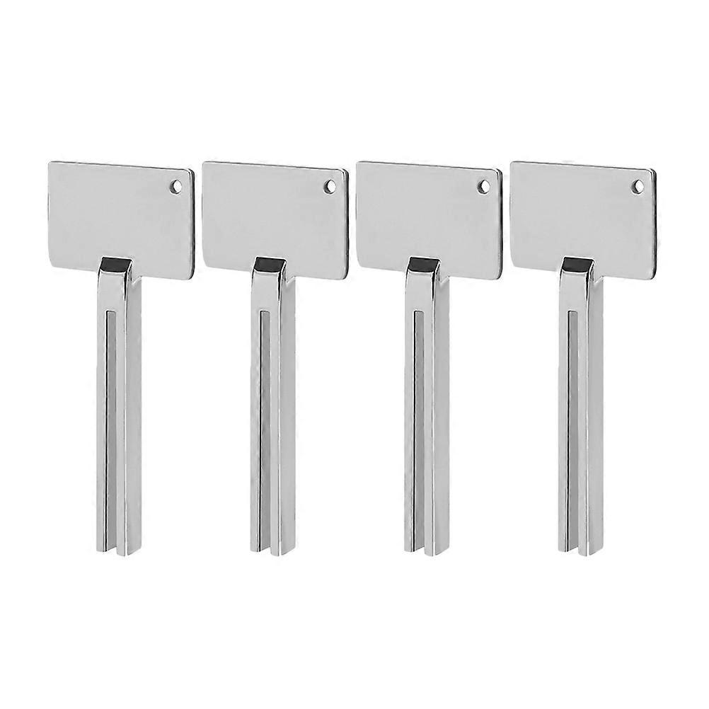 Tooth Paste Metal Tube Presser Practical Design Home Use Silver 4Pcs