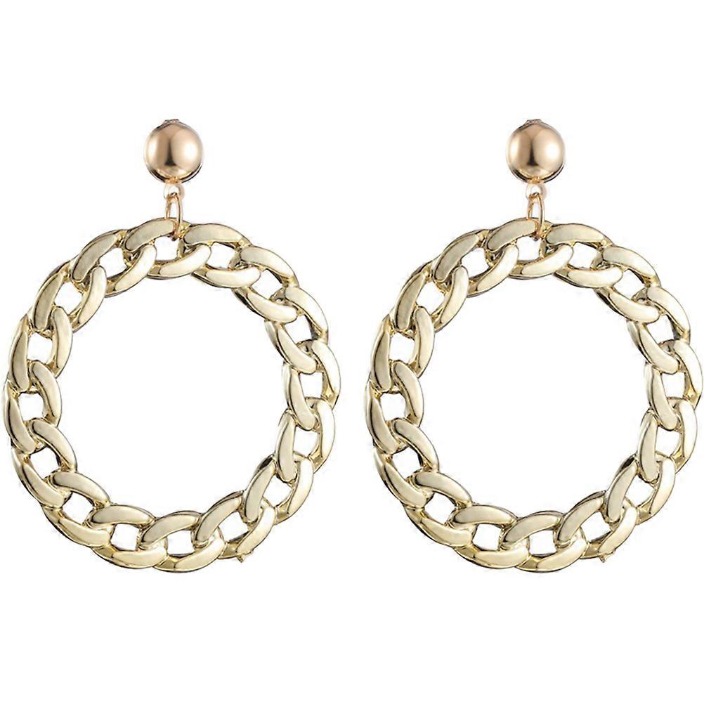 Geometric Chain Link Dangle Earrings for Women – Lightweight Acrylic Drop Jewelry for Everyday Wear and Unique Style