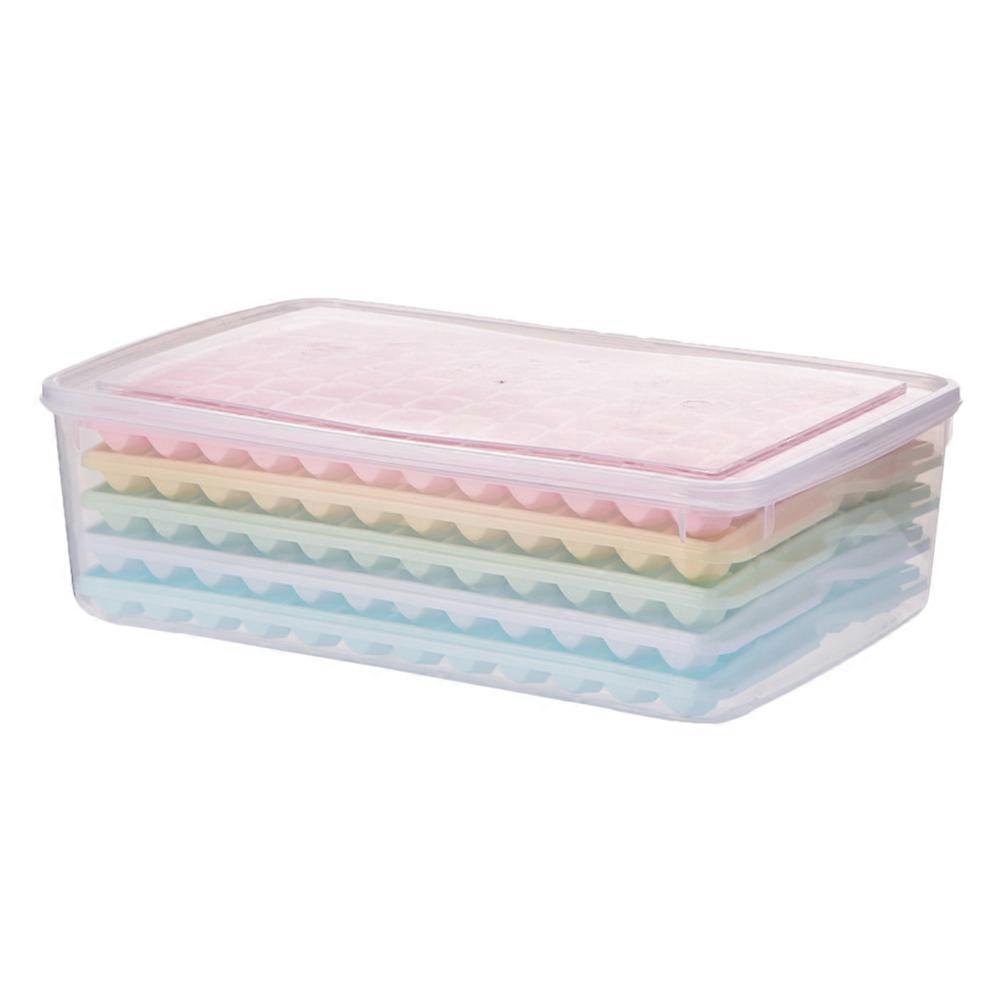 Ice Cube Trays With Lids Plastic Ice Cube Molds Restaurants Holiday Simple Design Freezer Organization 1Pcs