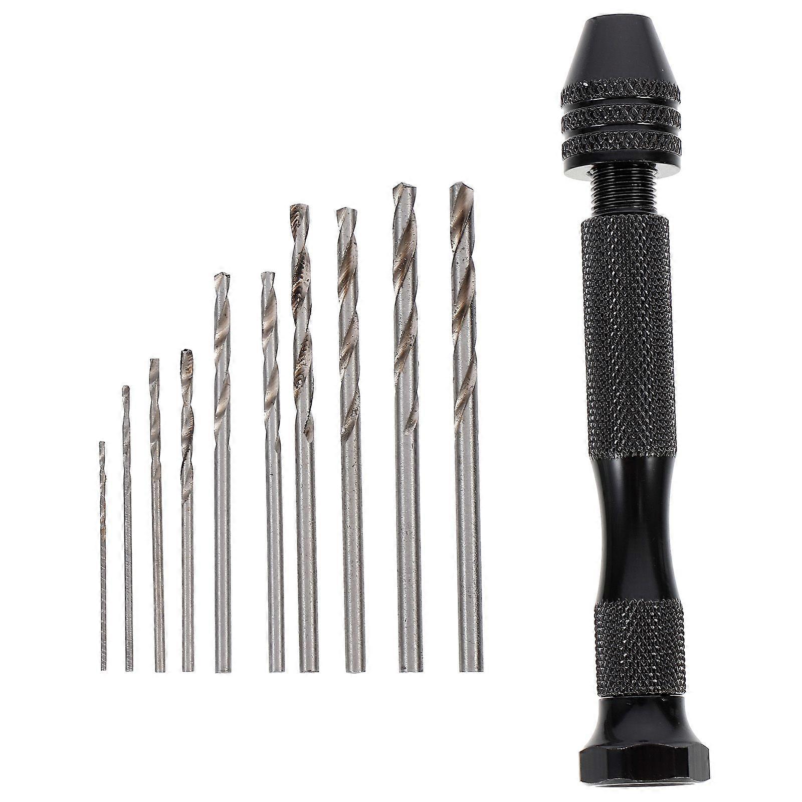 1 Set Pin Vise Hand Drill Micro Mini Drill Bits Kit Precision Hand Drill Bits