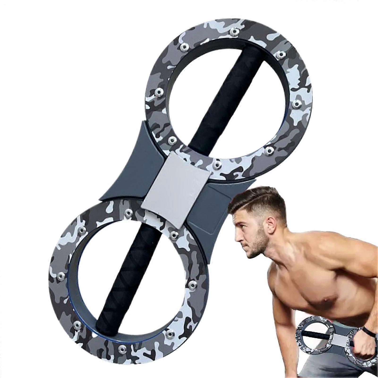 Forearm grip device, adjustable, 360 ° rotatable, for muscle training, multifunctional fitness equipment gray