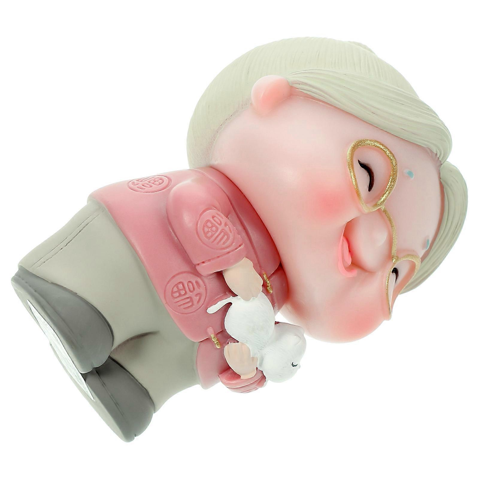 1Pc Cake Topper Classic Ornament Elder Figurine Decor