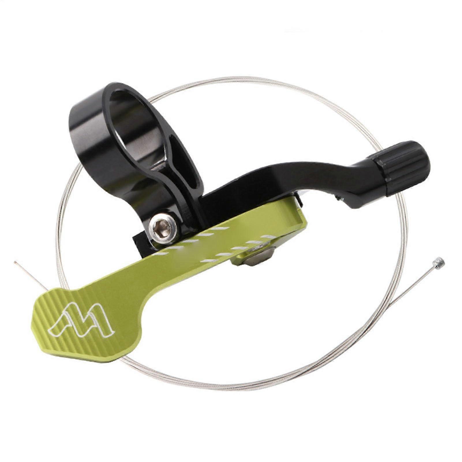 Dropper Seatpost Controller - Adjustable Lightweight Teleskopic Seatpost Pipeline Controller for Road and Mountain Bikes Black Green