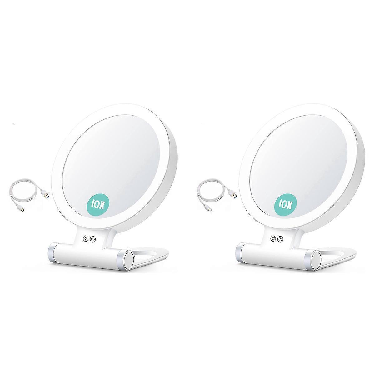 10X Magnifying Makeup Mirror with Lights and Magnification