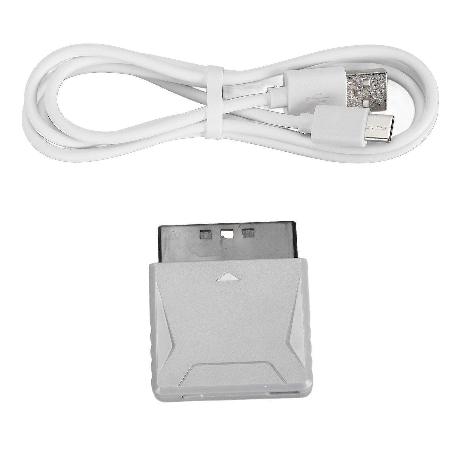 Retro Wireless Controller Adapter for PS1 - Bluetooth Receiver for PS3/PS5, Gray