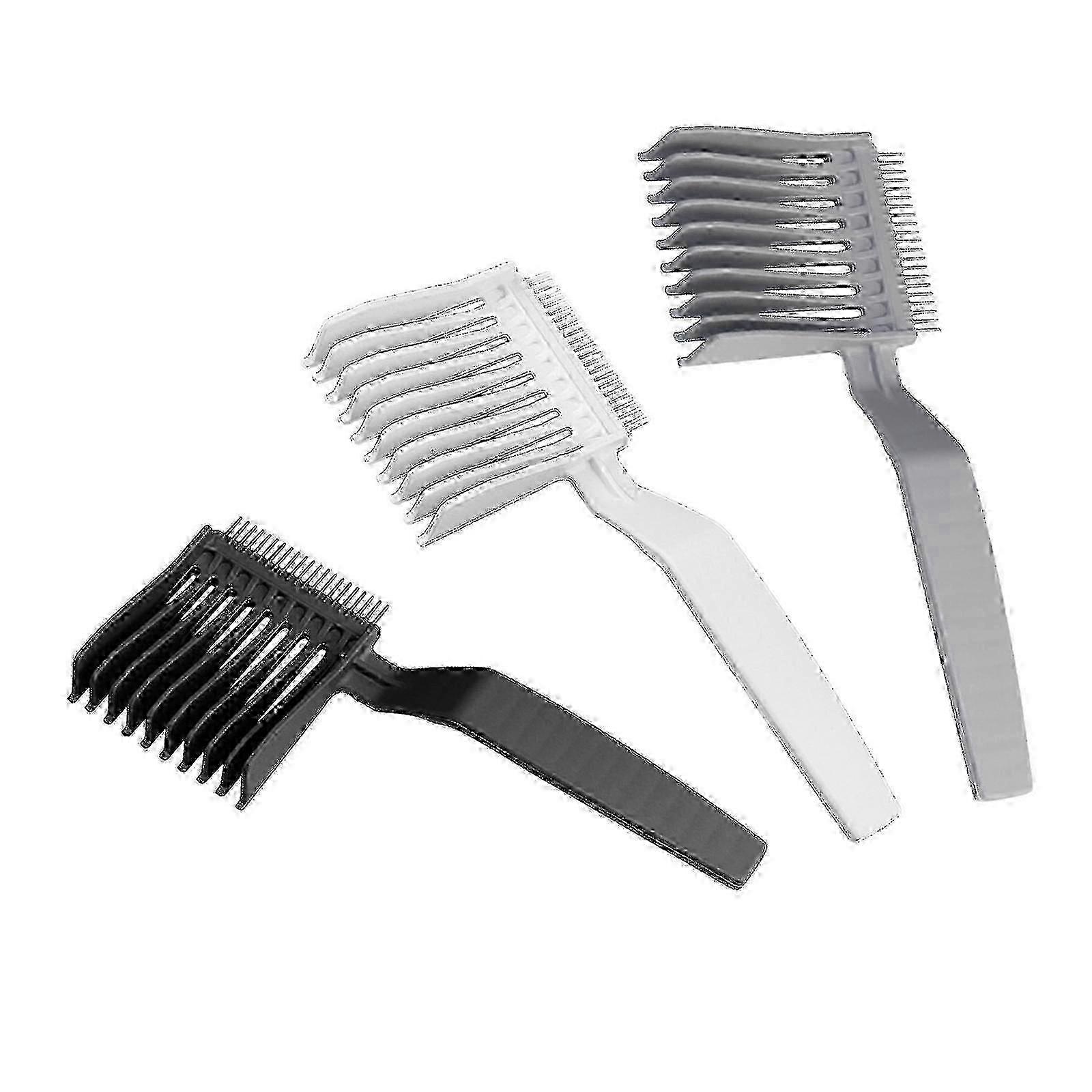 Positionierungskamm-Set für Stylisten - Flat Top Guide Comb in Weiß, Schwarz, Grau