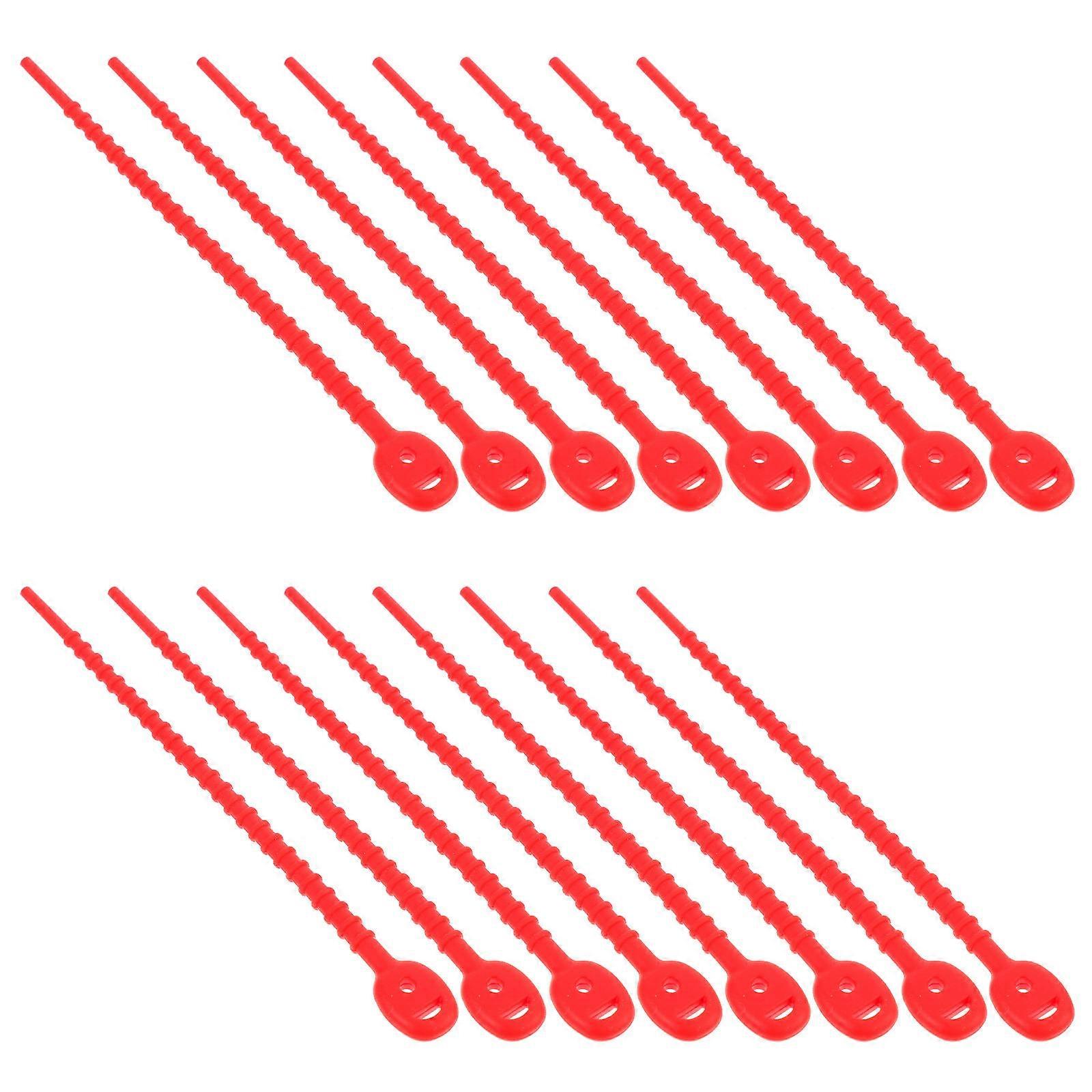 Silicone Cable Ties for Cable Travel Fastening 16Pcs