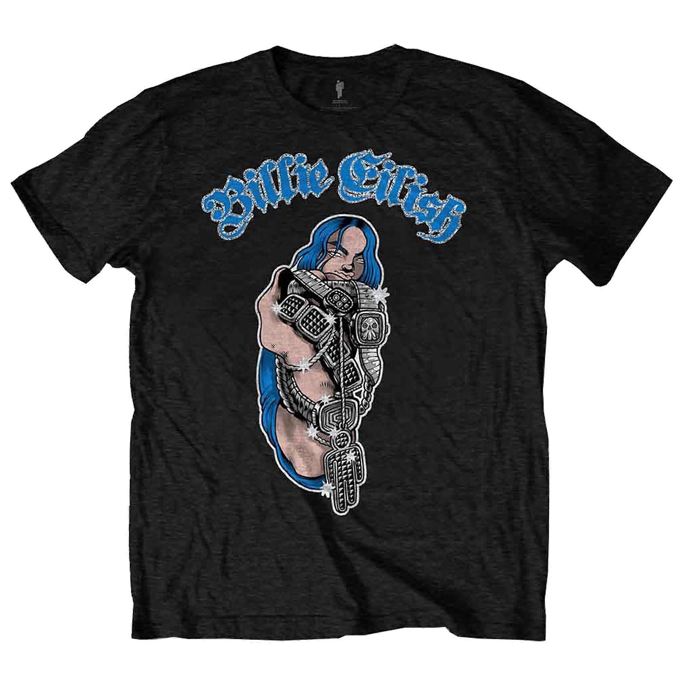 Billie Eilish Bling Glitter Print T Shirt