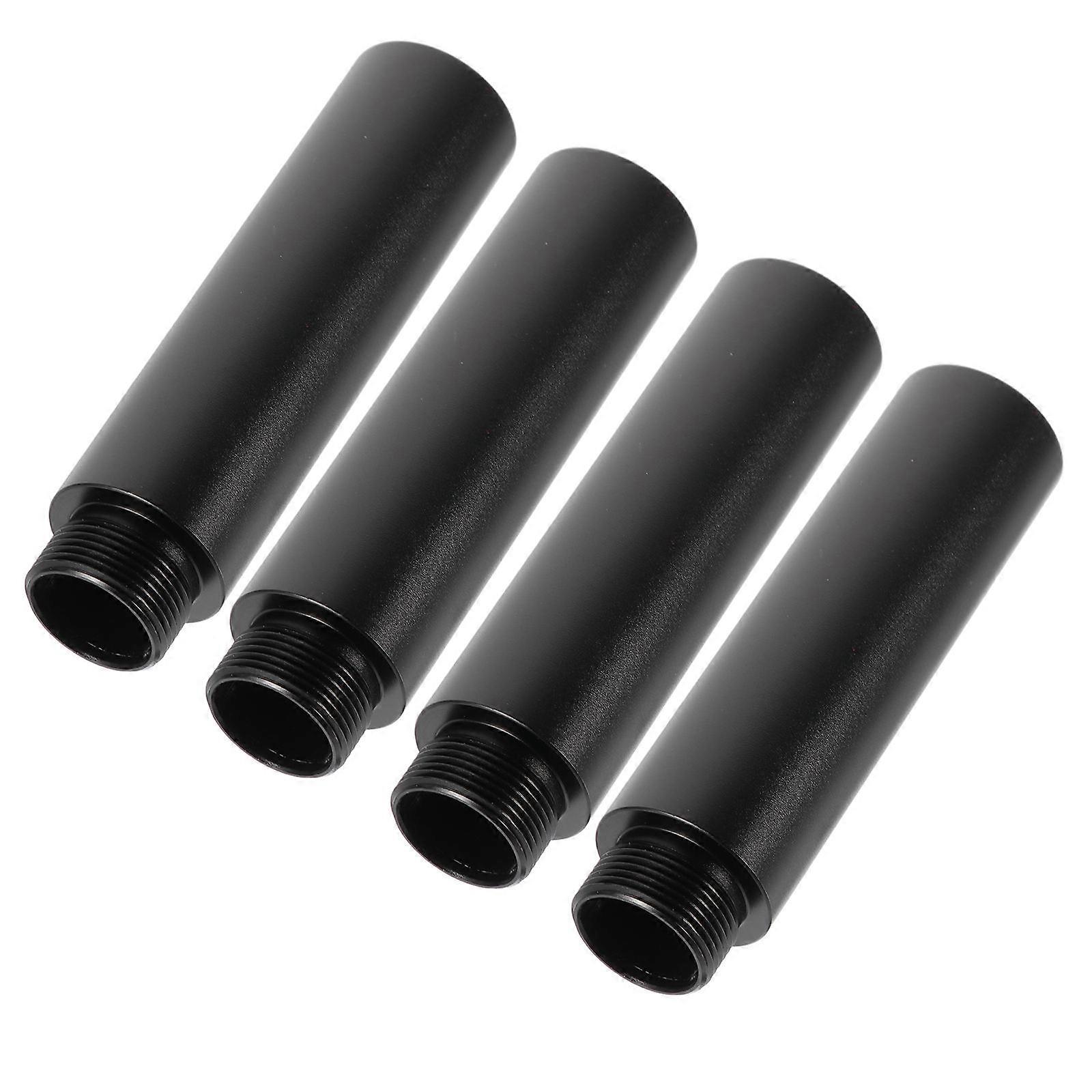 4pcs Aluminum Alloy Microphone Stand Extension Tubes for Suspension Arms & Boom Stands – Compatible with Studio & Gaming Setups