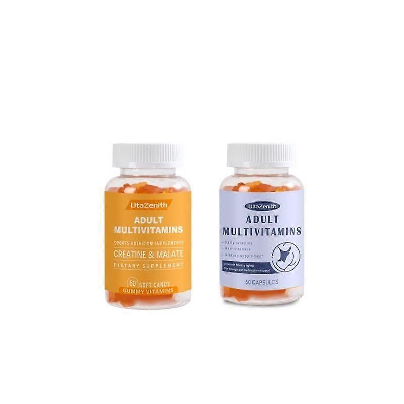 Multiple vitamin gummies, dietary supplements, containing vitamin B6, combination pack
