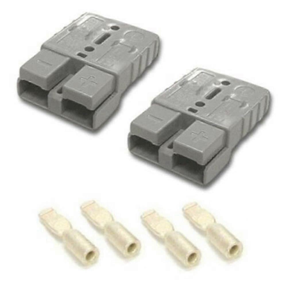 2pcs 10 X Connector for DC Power Tools 50 Amp 12-24V 6Awg Forklift Battery Charging 50A Plug